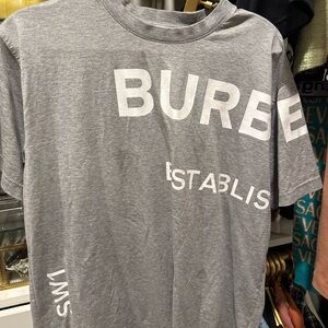 Burberry Gray Graphic Men's Tee